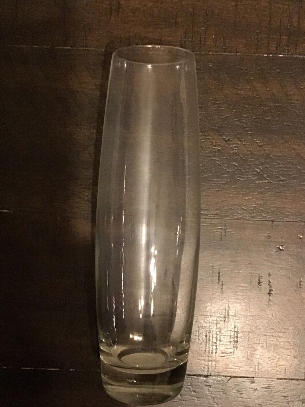 Set of 3 Clear Glass Vases